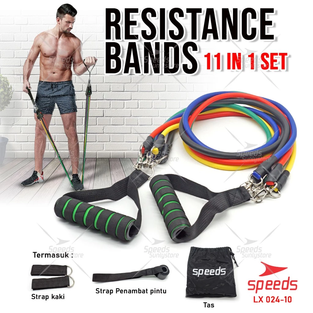 SPEEDS Resistance Bands 11 in 1 Set