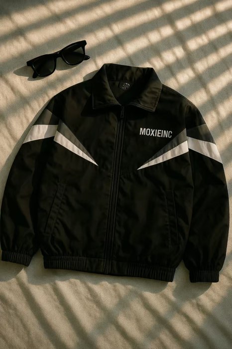 Jaket Tracksuit Moxie #OOTDFashionShopee #SpillRacunShopee #RacunShopee #moxieinconspiracy #jakettracksuit #jaketparasut #jaketoutdoorwaterproof