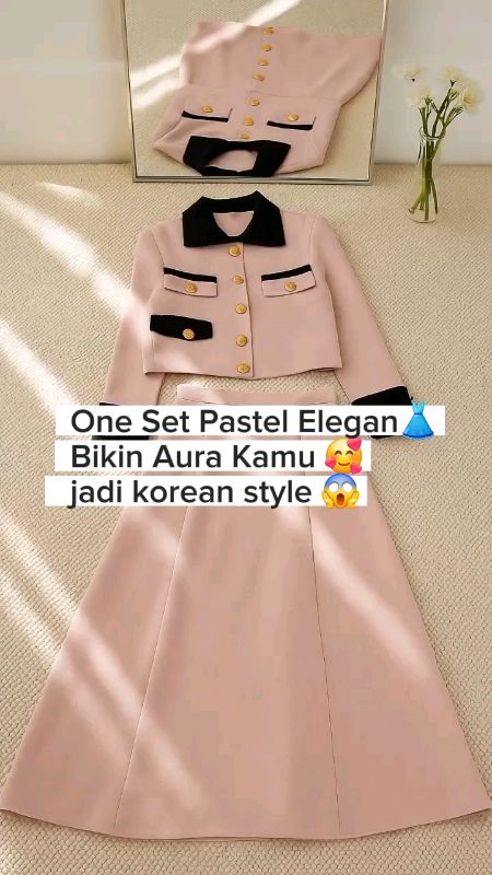 "One Set Pastel Elegan – Bikin Aura Kamu jadi korean style #bismillahfyp #BadaiTapiBudget #SpillRacunShopee #PromoNonStop #ViralDiShopeeVideo #wanita