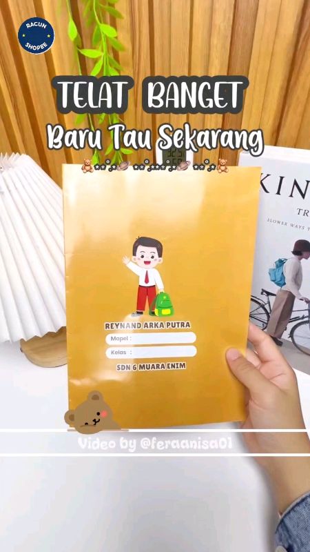 Telat banget baru tau sekarang #RacunShopee #SpillRacunShopee #ViralDiShopeeVideo #sampulbuku #sampulbukuaesthetic #sampulbukucustom #sampulbukucoklat