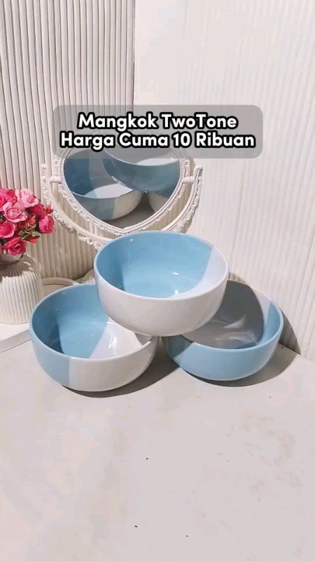 mangkok 2 warna tebal aesthetic #mangkoktwotone #mangkok #mangkokkeramik #mangkok2warna #mangkokkaibon #mangkokmurah #RacunShopee #souvenir