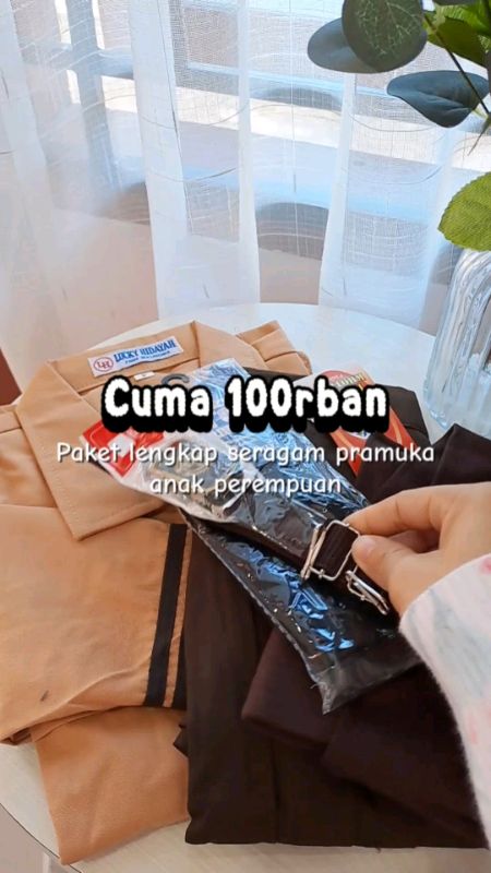 Paket seragam lengkap pramuka SD perempuan #seragamsekolah #seragampramukasd #shopeevideo