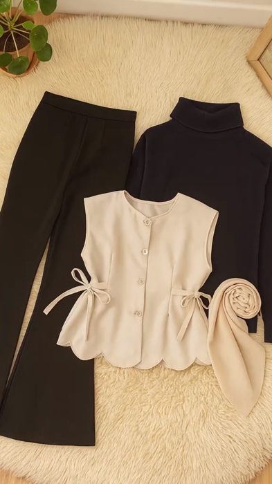 Setelan cakeppp 🤎 #setelanwanitakekinian #vestkulot #OOTDFashionShopee #88BEAUTYFASHION #racunnnnnshopeeeeeeee