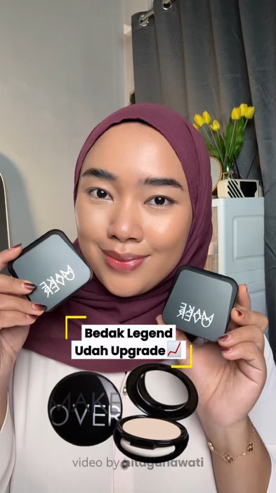 Wajib coba nih versi upgrade nya! #makeover #MakeOverPerfectCoverPowderFoundation #RacunShopee #bedakmakeover #bedakpadat