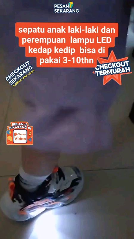 sepatu anak pria wanita #sepatusneakers #lampuledkedip #RacunShopeeCheck #RacunShopeeOutfit #RacunShopee