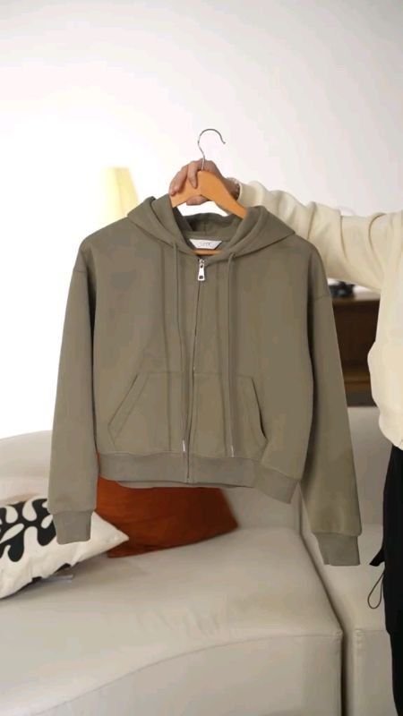 jaket hoodie zipper basic crop polos #fyp #fypdongggggggg #fypshopee