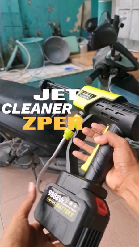 Jet cleaner ZPER baterai besar awet di pakai lama. #jetsteam #jetcleaner #cucimotor #cucimobil