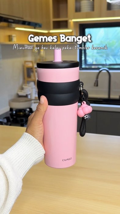 Tumbler keramik kalau diisi minum, airnya ga bau besi.  #tumbler #tumblerkopi #tumbleraesthetic #tumblertahandingin #tumblertahanpanas