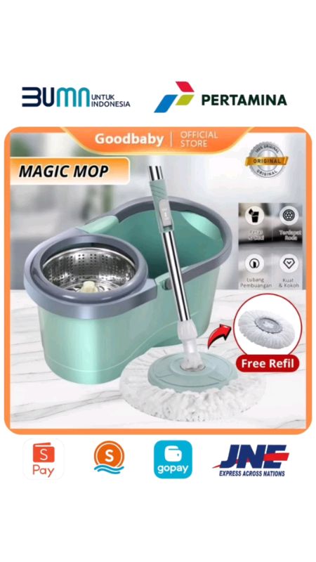 Alat Pel Lantai Mop Dengan Rol Praktis Kain Pel Putar Spin.#pellantai #alatpelpraktis #alatpellantai #alatpelmini #alatpel #promoterkini #alatrumah