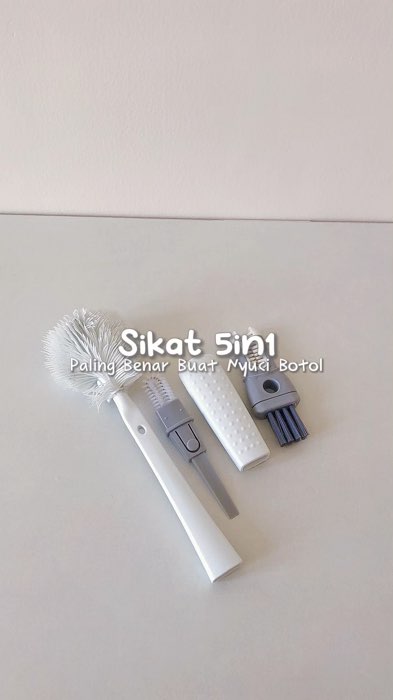 Sikat 5in1 paling benar buat bersihin botol #sikat5in1 #sikatbotol #sikatmultifungsi #RacunShopee #GratisOngkirRP0 #BadaiTapiBudget #SpillRacunShopee