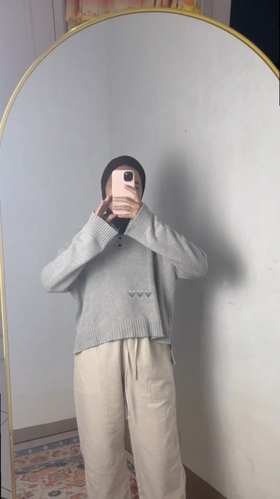 Sweater + kulot best combo #OOTDFashionShopee #RacunShopee #ShopeeLook #sweaterrajut #kulothighwaist