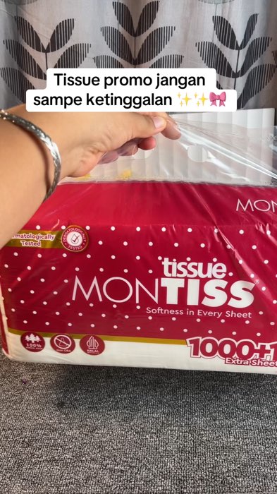 Tisu montiss 1000 sheet #montiss #tissue #tissuemurah #tiasueviral #ShopeeReview #shopee