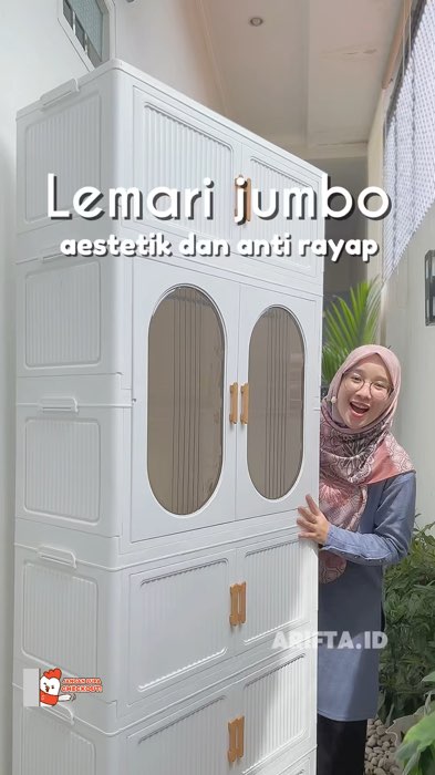 Lemari plastik jumbo yang modelnya aestetik dan aman dari rayap #lemariplastik #lemariaestetic #lemaripakaian #RacunShopee #SpillBawaBerkah #ShopeeCOD