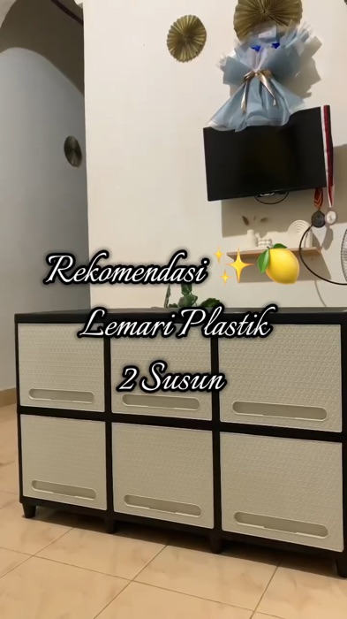 Bikin rumah makin aesthetic dengan Lemari Plastik 2 susun #lemariplastik#shopeevideo#vouchershopee