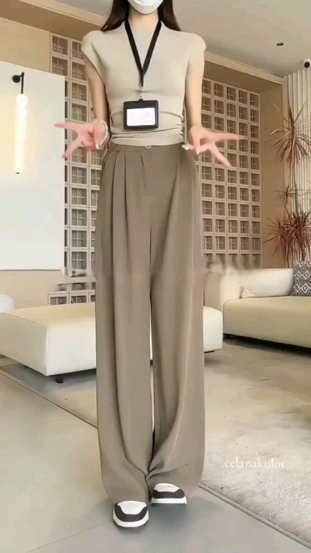Meira Pants 998 - Loose Pants Kancing - Celana Kulot Wanita - Celana Kantor Formal/Casual#nalafitria11802 #RacunShopee #SpillRacunShopee #fyp #fypシ