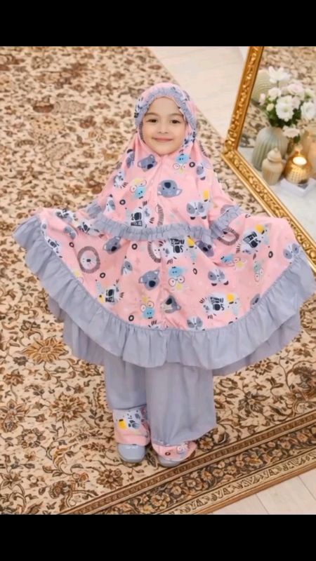 Mukena anak 3in1 motif karakter#mukena#mukenaanaklucu #shopeevideo