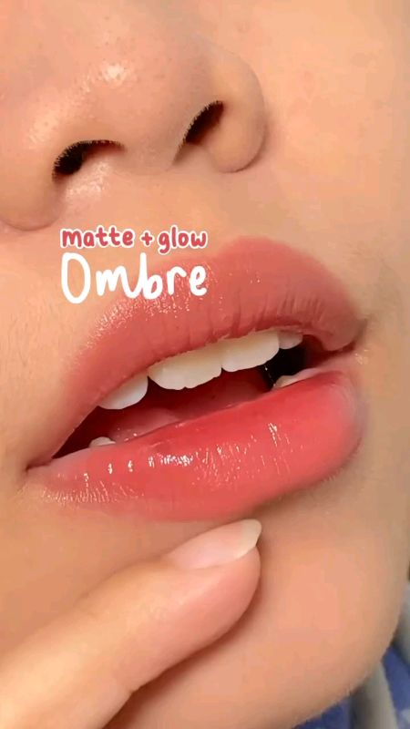 Matte+Glow Ombre Barenbliss matte lipstik & Barenbliss glow tint #shopeevideo #lipstick #barenbliss #makeuphacks #makeuptips #makeuppemula