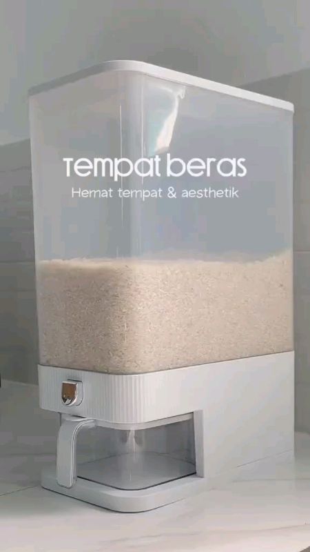Hadiah DISPENSER BERAS MEWAH ESTETIK KOTAK OTOMATISTEMPAT WADAH PENYIMPANAN BERAS RICE 5KG 10KG #dispenserberas #murahberkualitas #SpillBawaBerkah