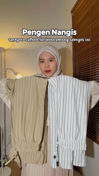 #everydaystripespants #celanabangkok #celanapanjangwanita #baggypants #celanakantor #celanakuliah #RacunShopeeCheck #DiskonRacunShope #viraldishopee