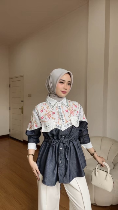 #ootdhagoo #bajulebaran #lebaranoutfit #ootdlebaran #bajupayet #atasanwanita #blousewanita #fashionlebaran #ootdhijab #hijabstyle #modestfashion #outf