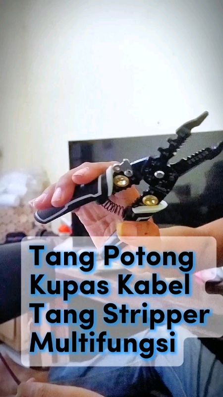 Tang Potong & Kupas Kabel – Stripper Multifungsi, Tajam & Presisi!#TangKupasKabel #TangPotong #TangStripper #AlatListrik #PeralatanTeknisi #Electrical