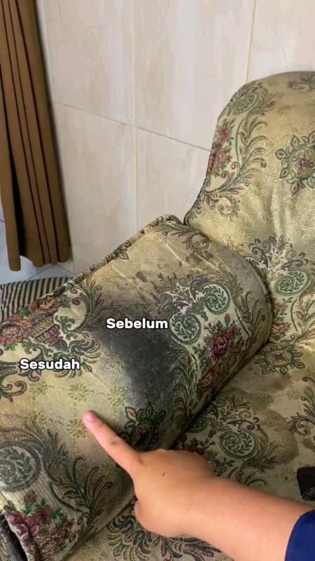pembersih sofa biar kinclong kembali #pembersihsofa #fypdongggggggg
