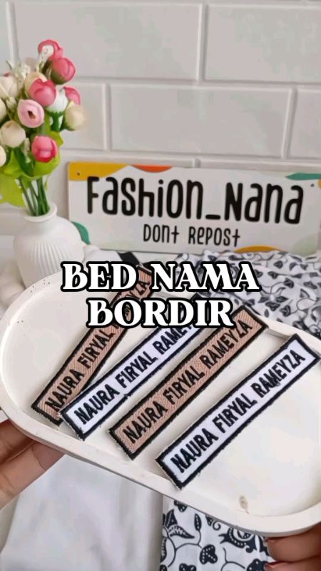 Bed Nama Bordir. #bednamabordir #nametagebordir #papannamabordir  #keperluansekolah #ViralDiShopeeVideo #bintangactivationshopee