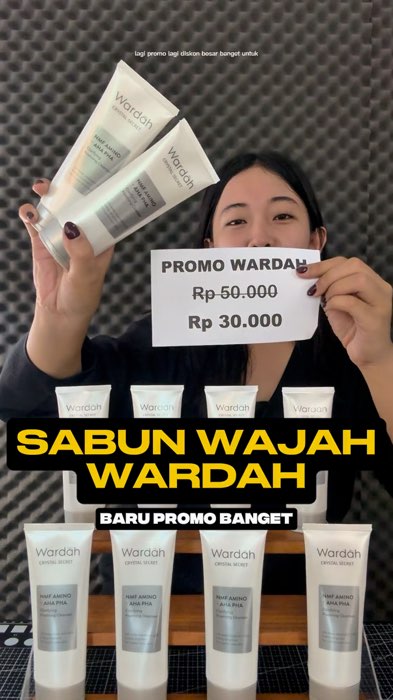 Sabun wajah brightening, ga bikin kering wajah🥰 #sabunwajah #sabunwardah #wardahwhitesecret #crystalsecret #ShopeeCOD #GratisOngkirRP0 #ShopeeBeauty