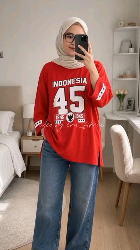 Kaos kemerdekaan #shopeevideo #ShopeeFashionHaul #kaosoversize