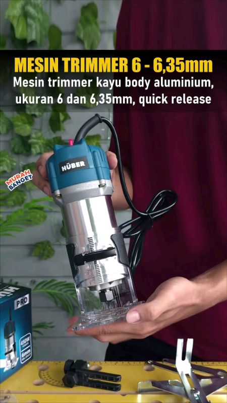 Trimmer kayu mesin profile router bit huber #trimmerkayumurah #hubertools #mesintrimmerkayu #mesinrouterkayu #RacunShopee #DiskonRacunShopee #tools