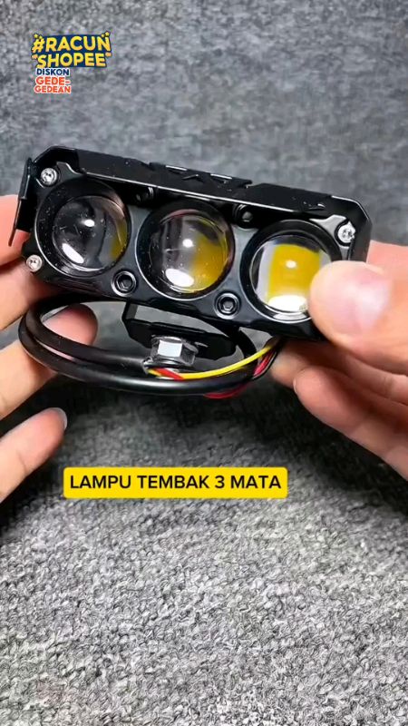 #Lamputembak #miniproji #lampu3mata #lampumobil #lampumotor #fyp #semuapenggunashoppe #lampuq9pro3mata