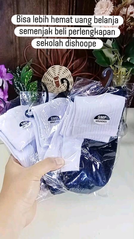 kaos kaki anak sekolah hitam putih #perlengkapansekolah #kaoskakisekolah #shopeevideoviral #fypシ
