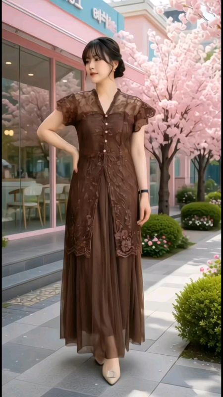 Ready Stok Gaun Dress Brukat Set #gaunpesta #dresslebaran #setrok  #dresskondangan