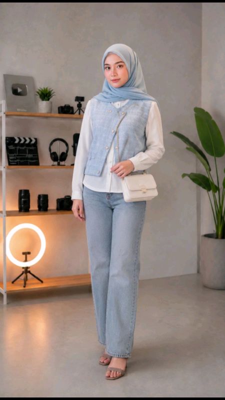 Spesial Promo Mella Blouse Wanita Semi Vest #atasanwanita #bajuwanita #baju