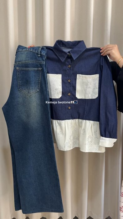 #kemejadenim #OOTDFashionShopee