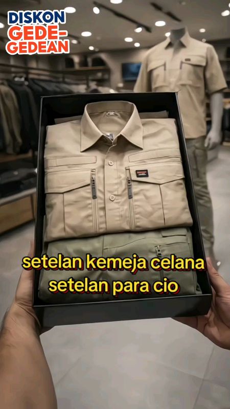 setelan kemeja celana tactical lengan pendek #onesetkekinian#setelanmurah#setbajucelana#TerlarisDiShope#SpilBawahBerkah#ShopeVidio#ShopeCod#ShopeFYP#