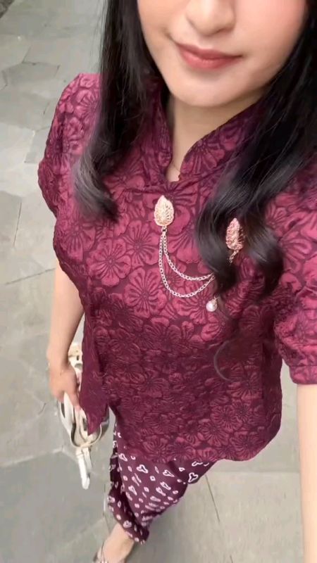 (Free Bross) Kebaya Janggan Pendek Fukuro Jacquard Atasan Brokat Modern Baju Kondangan Wanita #kebaya #kebayamodern #SpillRacunShopee #RacunShopee