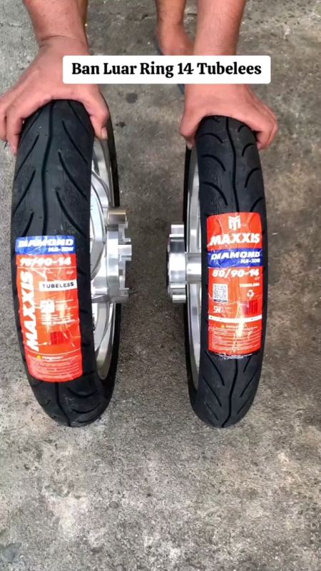 Paket Sepasang Ban Luar Ring 14 80/90 90/90.#banluarmaxxis #maxxisdiamond #banluarmatic