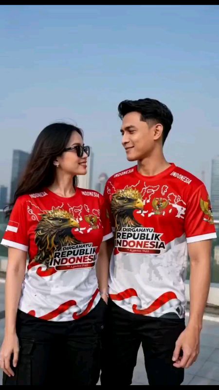 kaos jersey kemerdekaan 17 Agustus HUT RI, kaos pria wanita Garuda Indonesia bahan jersey drift #kaosjerseukemerdekaan