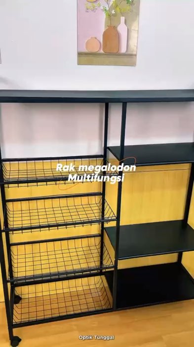 Rak Dapur dengan Roda, Mudah Dipindah untuk Membersihkan & Merapikan#RakDapurDenganRoda #RakPindah #HematRuangDapur