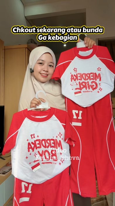 #setelan #bajuanakperempuan #bajuanak #baju17agustus #bajukemerdekaan #bajumerahputih #merdeka #RacunShopee