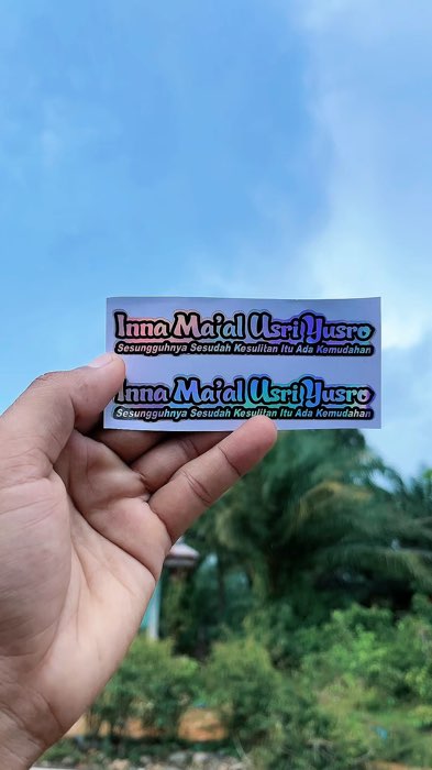 Stiker inna ma’al usri yusro #ShopeeCOD #GratisOngkirRP0 #ViralDiShopeeVideo #DiskonRacunShopee #stikermotor #stikermobilmotor