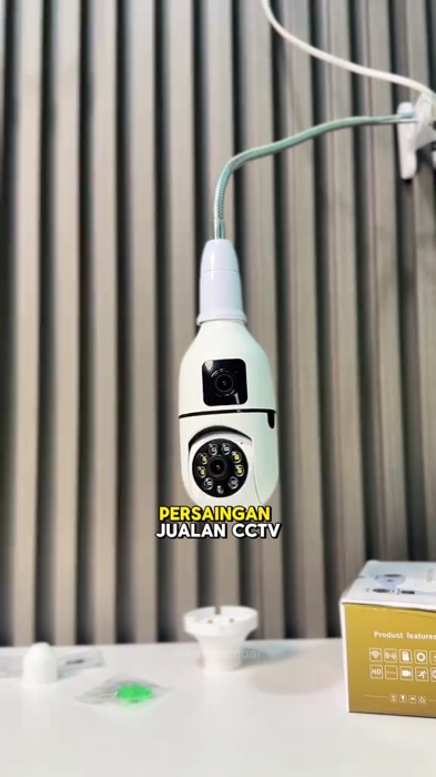 CCTV V380 Pro IP Camera Bulb 1080P Wireless WiFi Connect Two Way Audio Remote Viewing cctv bohlam#cctvkamera #cctvv380pro #WirelessWiFiConnectTwoWay