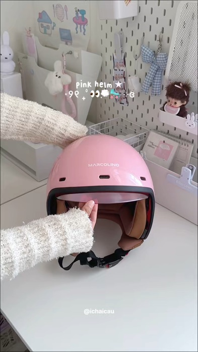 #helmretro #helmmarcolino #helmpink #helmpetite