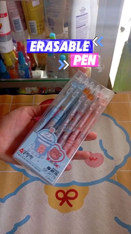 Erasable pen, bisa dihapus & ditulis ulang ✏️ Praktis untuk sekolah 👍  #pulpen #erasablepen #alatsekolah #atk #stationery