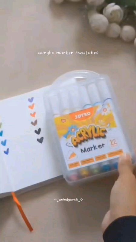Isi 12 #acrylicmarker #joyko #joykostationery #handlettering #coloring #GakNyeselBeliIni #DiskonRacunShopee #GratisOngkirRP0 #ViralDiShopeeVideo