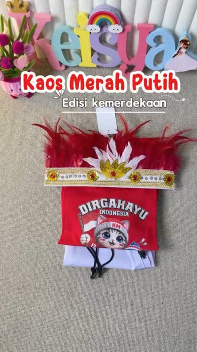Kaos merah putih edisi kemerdekaan #kaoskemerdekaan #kaosmerahputih #kaosagustusanmurah #kaosanak #SpillRacunShopee #fyp