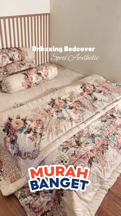 BED COVER CANTIK DAN HARGANYA AFFORDABLE✨🫶🏻🤍🌸🌷#bedcoveraesthetic #bedcoverset #Diskon40RB #Cashback50RB #GratisOngkirRP0 #RacunShopee #fypシ