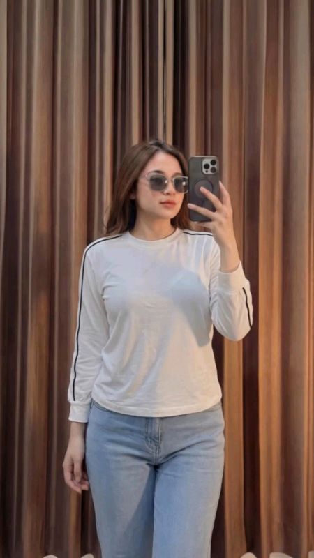 #shopeefashion #kaosbasic #longsleevewanita #ootdharian #kaospolos #outfitbasic #shopeehaul #bajusantai