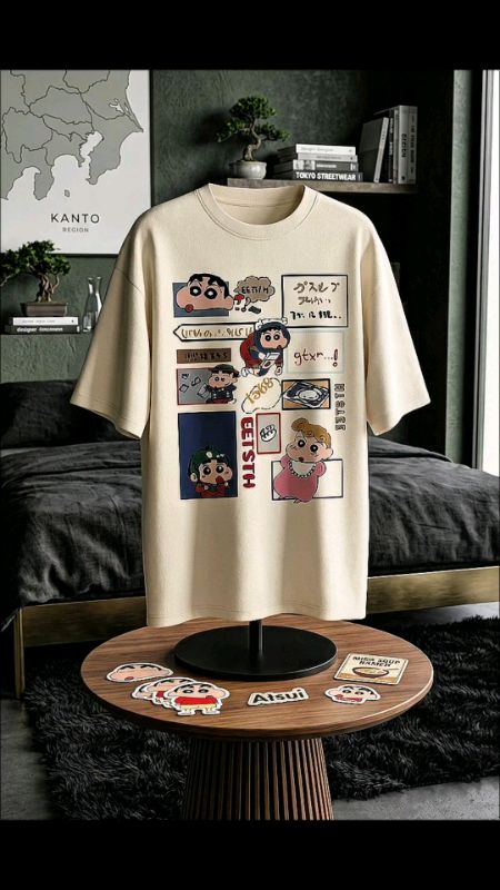 Kaos Shinchan, Baju Oversize Anime, Kaos Crayon Shinchan, Atasan Aesthetic,Outfit Kasual Lucu.#kaosshinchan #bajuanime #kaosoversize